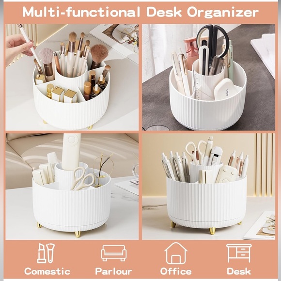 🌸360° Rotate Makeup Brush Holder organizer - Picture 3 of 6